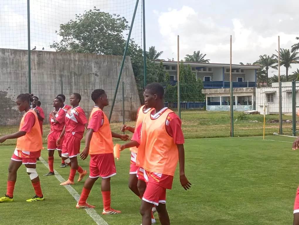 Travail devant le but à l'entraînement